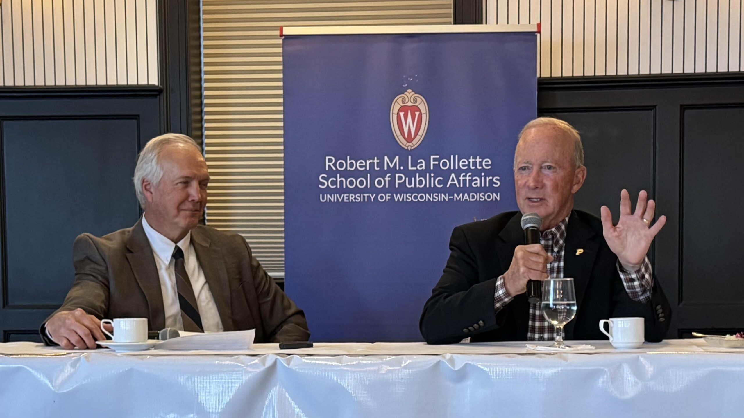 Former Indiana Gov. Daniels criticizes electing judges, praises divided government