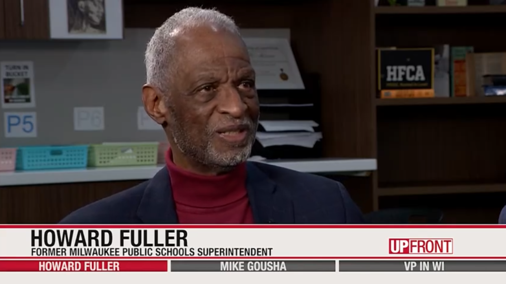 Screenshot of Howard Fuller on WISN 12's “UpFront."