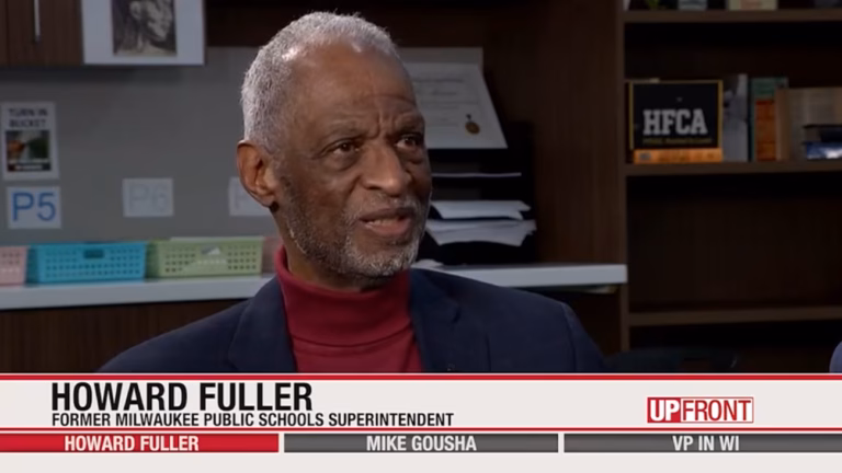 Screenshot of Howard Fuller on WISN 12's “UpFront."