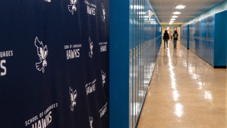 Picture of a hallway at the Milwaukee School of Languages
