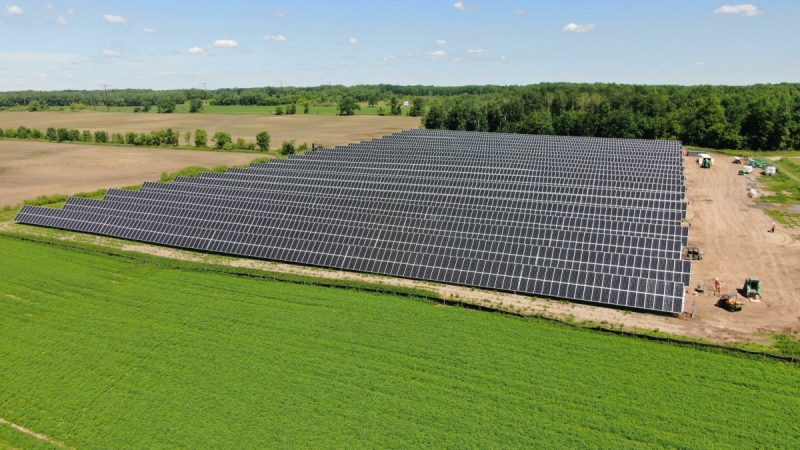 Green Valley Dairy's solar field in Krakow, Wis. installed by Arch Electric/Arch Electric.