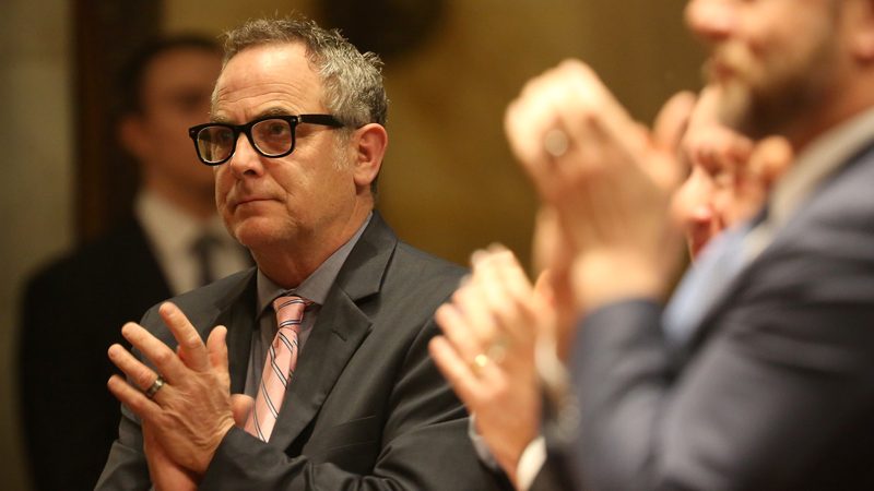 Senator Jon Erpenbach during the State Budget Address at the State Capitol in Madison, on Thursday, February 28, 2019. PHOTO BY MICHELLE STOCKER