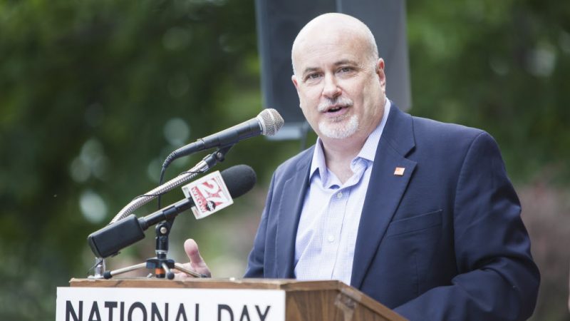 U.S. Rep. Mark Pocan speaks outside the Madison City-County building during a National Day of Action rally on gun violence attended by community leaders and local activists on June 29, 2016 in Madison, WI. PHOTO BY SAIYNA BASHIR