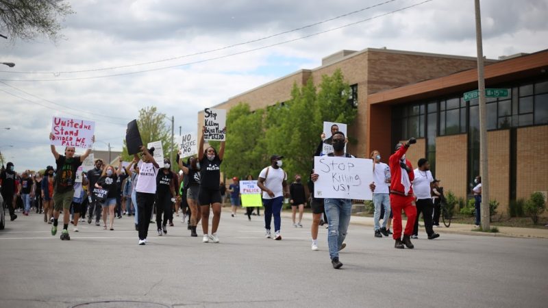 Protesters march in Milwaukee against police-involved killings May 29, 2020. Photo by Adam Kelnhofer.