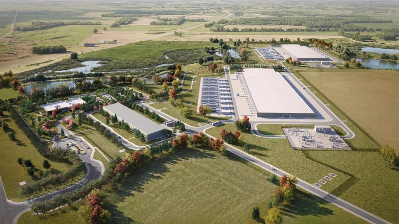 Meta is planning a $1 billion data center in Beaver Dam, Wisconsin. Rendering provided by Meta.