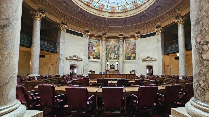 Senate Chamber at the Wisconsin State Capitol building. Photo by David Wise, Sept. 2024.